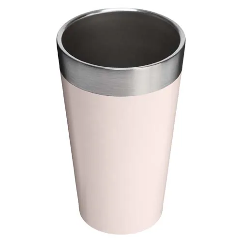 rosa claro Vaso de acero inoxidable aislado Stanley Stacking 470 ml